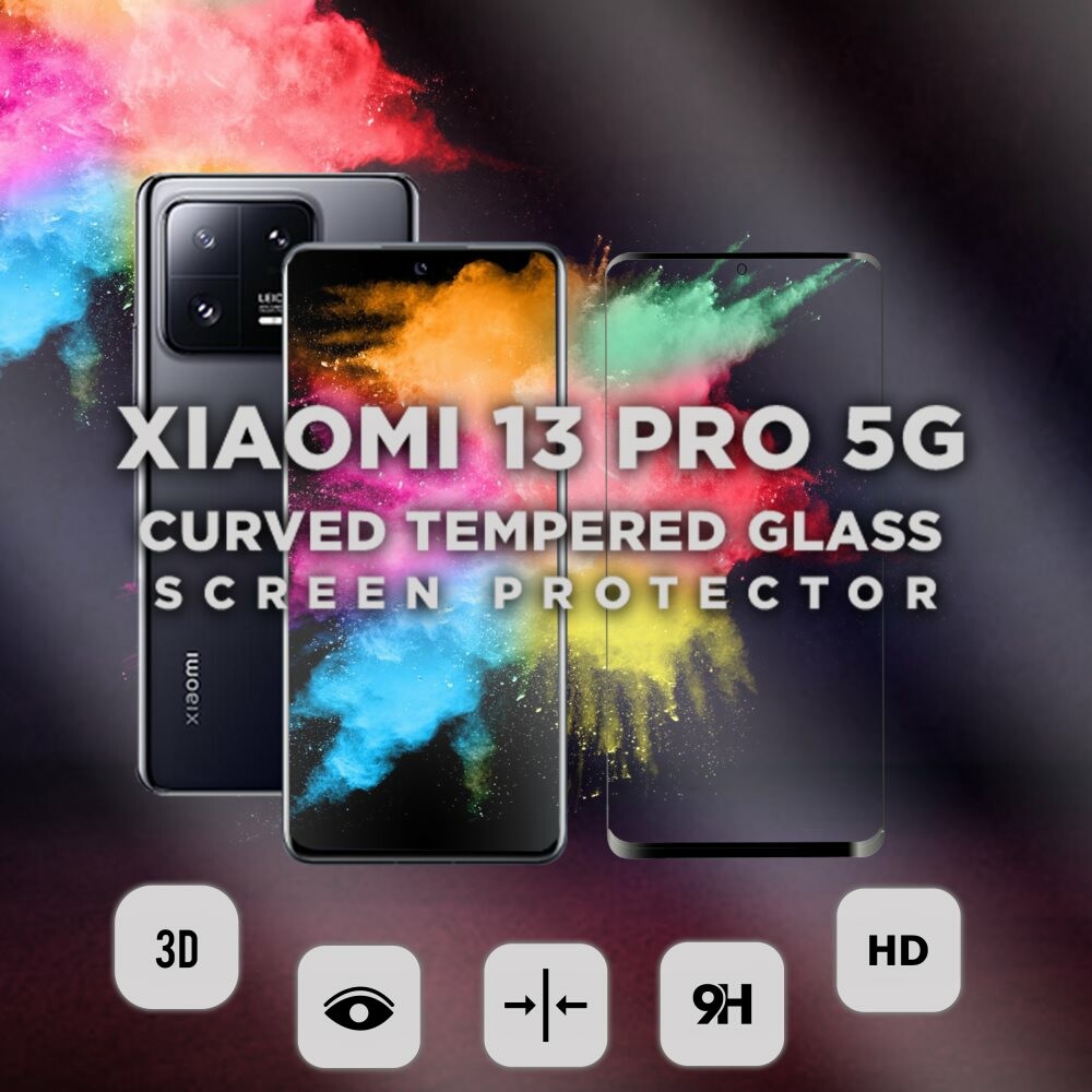 Xiaomi 13 PRO (5G) - Härdat glas 9H - Super kvalitet 3D Skärmskydd