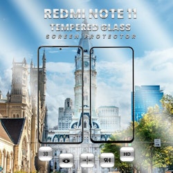 Xiaomi Redmi Note 11 - Härdat glas 9H-Super kvalitet 3D