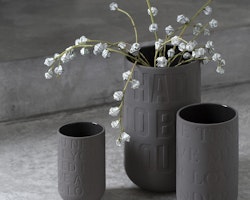 KÄHLER LOVE SONG vase - antrasittgrå (H170 mm)