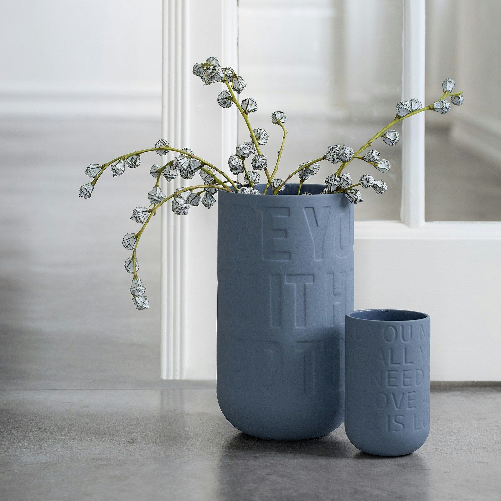 KÄHLER LOVE SONG vase - indigoblått (H170 mm)