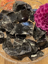 Obsidian Svart, rå