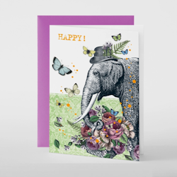 Kort - Happy Elephant