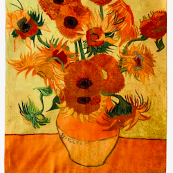 Halsduk Van Gogh - Sunflowers in a Vase