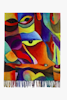 Halsduk Klimt - Bright Abstract Face