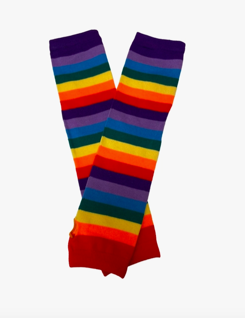 Rainbow Stripes Fingerlösa Handskar