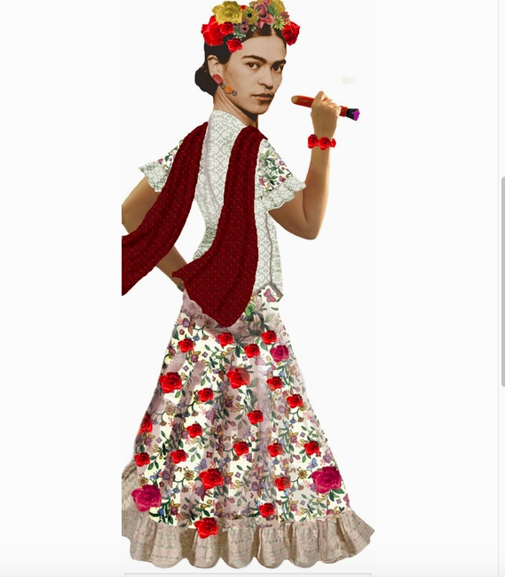 Frida Kahlo - kort med stickers