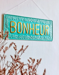 Metallskylt Bonheur