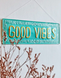 Metallskylt Good Vibes