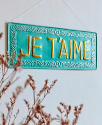 Metallskylt Je T'aime