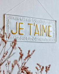 Metallskylt Je T'aime