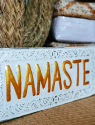 Metallskylt Namaste