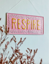 Metallskylt Respire