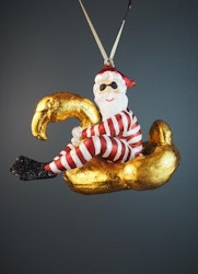 Santa on flamingofloatee