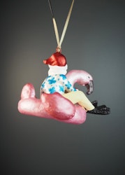 Santa on flamingofloatee