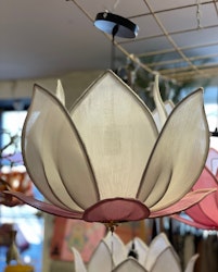 Lotuslampa Vit/Rosa