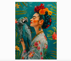 Kort Frida Kahlo - Parrot