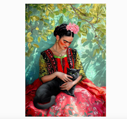 Kort Frida Kahlo - Cat