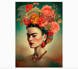 Kort Frida Kahlo - Vintage Beauty
