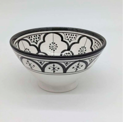 Skål 15 cm Svartvit