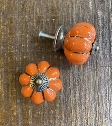 Porslinsknopp Orange