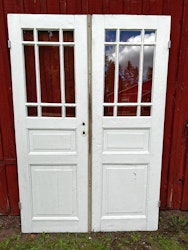 Glasade spröjsade pardörrar  119,5 x 177,5 cm