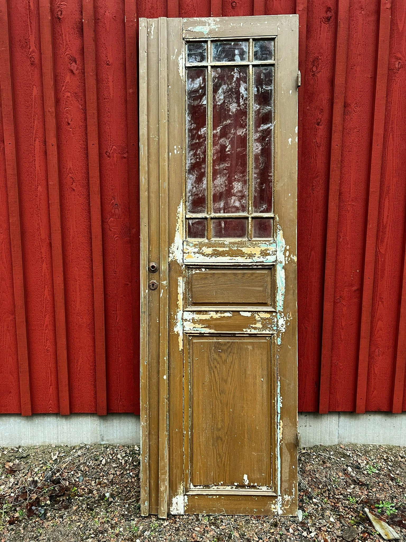 Spröjsad dörr glasveranda 64,5 x 206