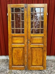 Spröjsade pardörrar med karm 132 x 218
