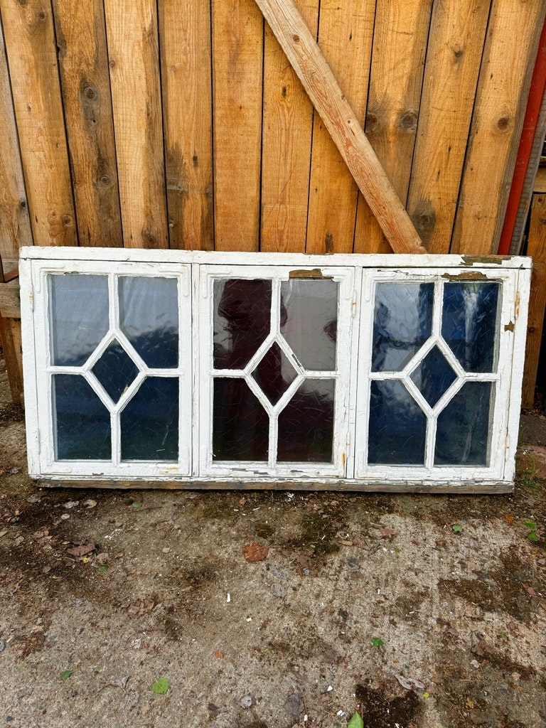 Fönster 3-luft med romber 174 x 85