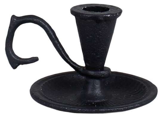 Svart ljusstake i gjutjärn