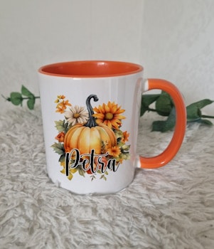 Höstig personlig pumpa mugg