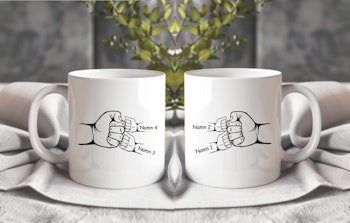 Mugg Fist Bump 4-6 namn