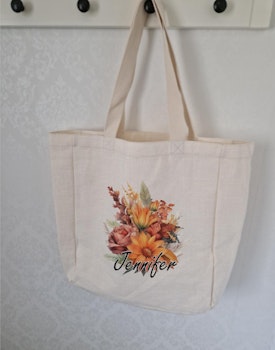 Tygkasse höst blomster