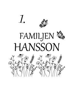 Dekaler till brevlådan Blommor och efternamn