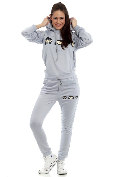 Stella Tracksuit Grey With Zippers