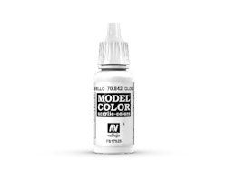 Vallejo Model Color, akrylfärg flaska 17ml: Skinande Vit (Gloss white) 70842