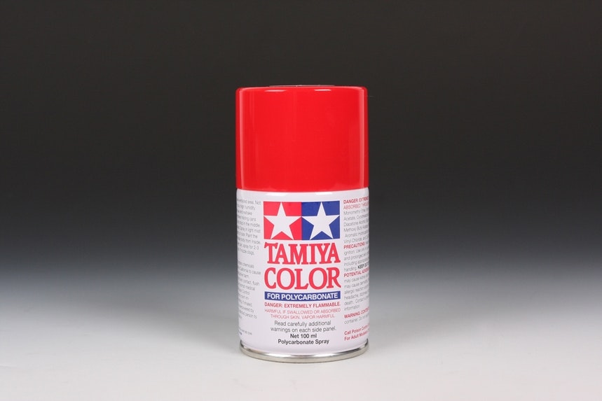 Tamiya Polykarbonatspray - Färg för Lexankarosser: PS-15 Röd metallic