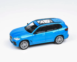 Skala 1/64 BMW X5 Atlantis blå Hö-styrd fr Para64