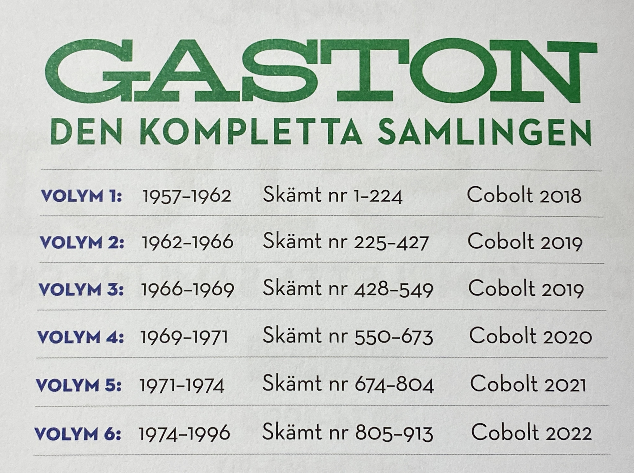 GASTON: DEN KOMPLETTA SAMLINGEN 3, 1966-1969