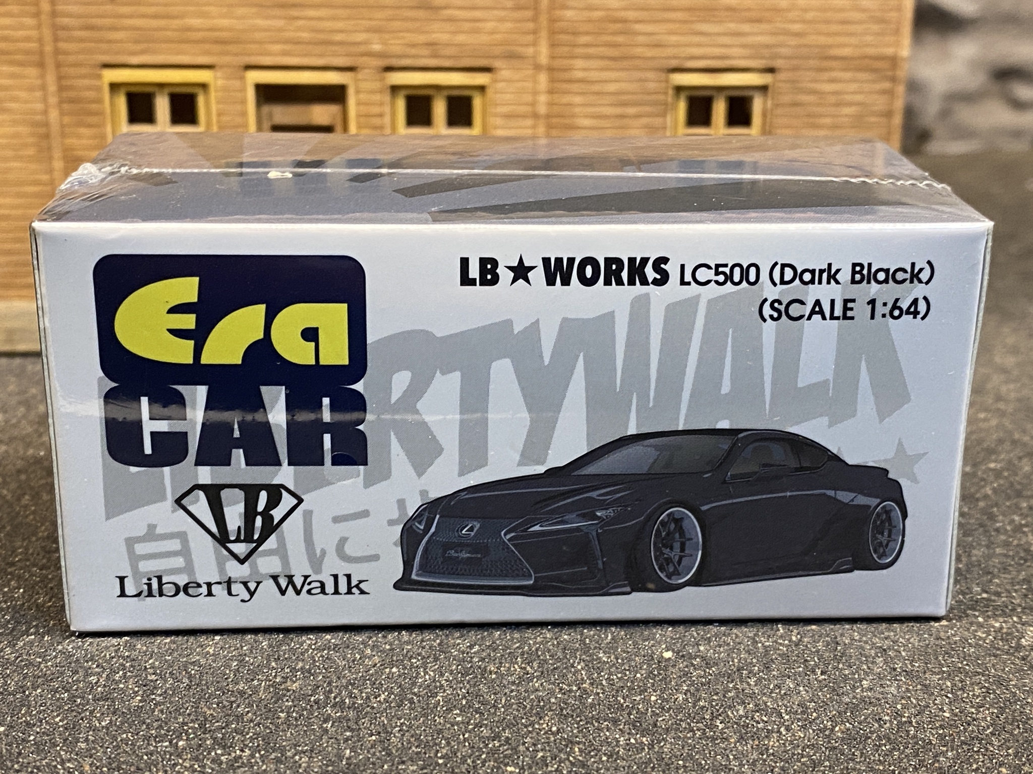 Skala 1/64 LB Works LC500 Lexus , Mörk svart, från ERA CAR - Fotoexemplar