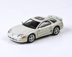 Skala 1/64 Mitsubishi 3000 GTO, Glaciär pearl white RHD fr Para 64