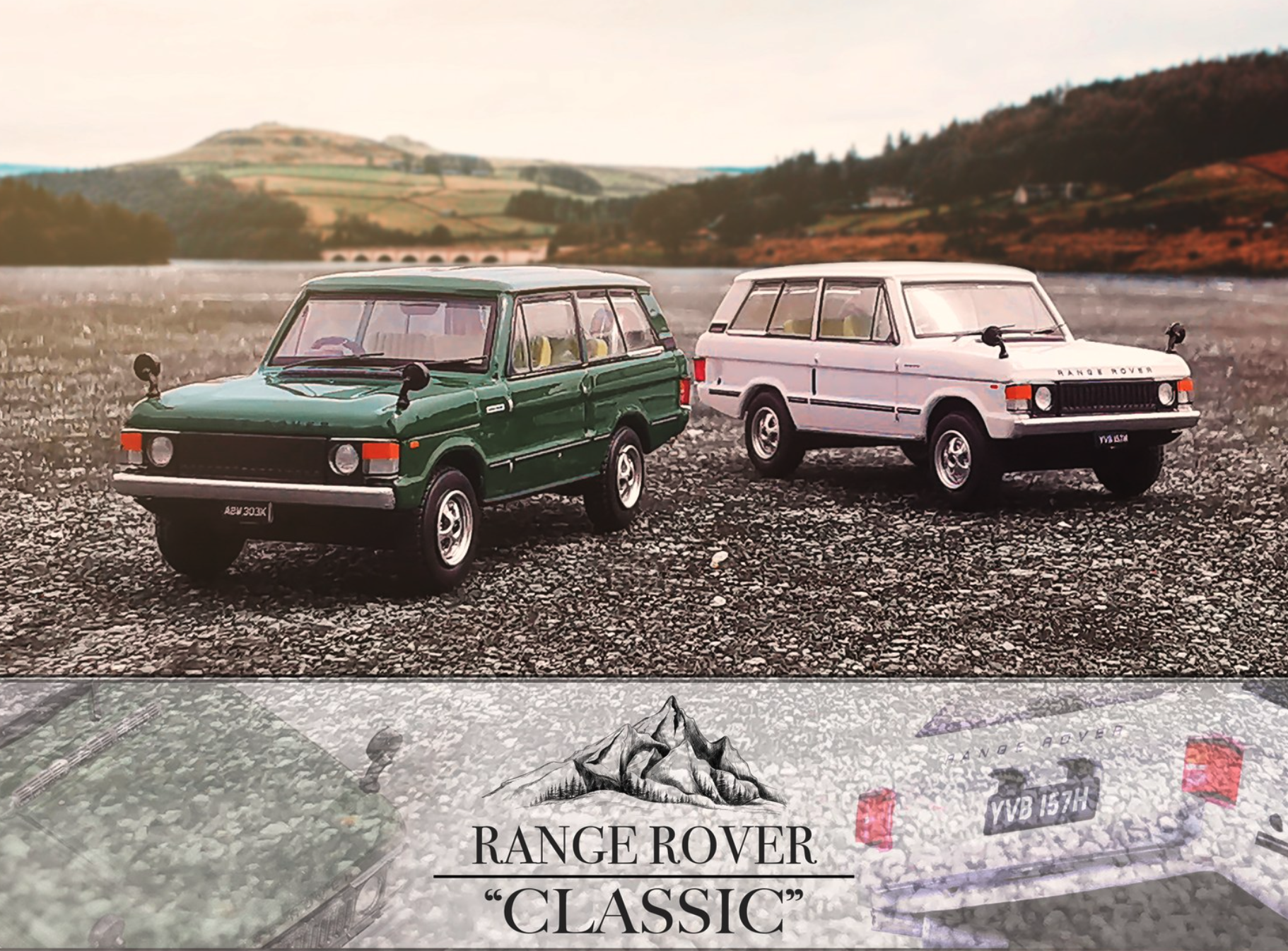 Skala 1/64 1992 Range Rover Classic, Lincoln Green fr Inno64