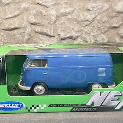 Skala 1/18 1963 Volkswagen T1 Bus Panel Van, Blue Nex-models/Welly