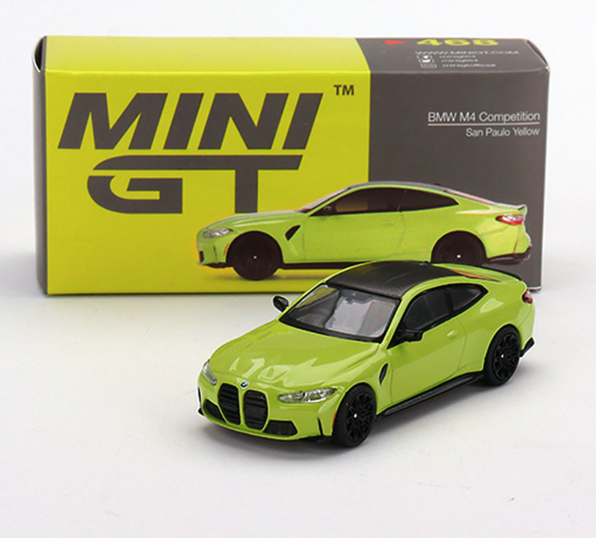 Skala 1/64 - BMW M4 Competition (G82) San Paulo Yellow fr MINI GT