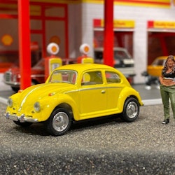 Skala 1/64 Volkswagen Typ 1 Bubbla / Beetle 1967, Gul fr Kinsmart