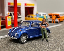 Skala 1/64 Volkswagen Typ 1 Bubbla / Beetle 1967, Blå fr Kinsmart