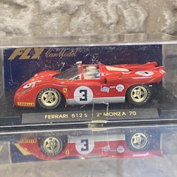 Kopia Scale 1/32 Analogue FLY slotcar: Ferrari 512 #3 Monza 70'