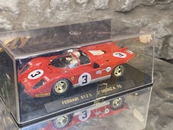 Scale 1/32 Analogue FLY slotcar: Ferrari 512 #3 Monza 70'