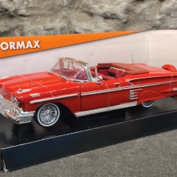 Skala 1/24: 1958 Chevrolet Impala convertible, red fr MotorMax