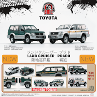 Skala 1/64 Toyota Land Cruiser LC95, Green LHD 64B0353 fr BM Creations