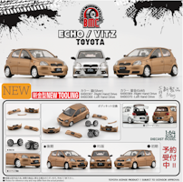 Skala 1/64 Toyota Yaris 1998, Silver, LHD 64B0368 fr BM Creations